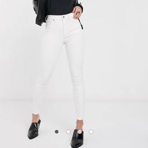 Topshop Moto Jamie High-Waist Skinny Jeans White